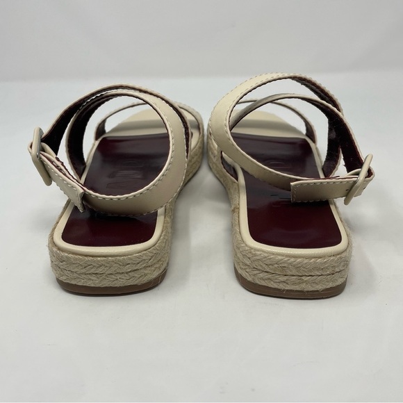 NIB Staud Lara Espadrille Sandal In Cream / Natural - Picture 9 of 14